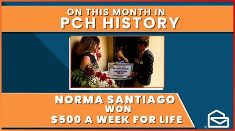 pch 500 a week for life|PCH Sweepstakes Winner: Norma Santiago Wins .